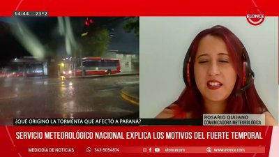 Servicio Meteorol&oacute;gico Nacional explica los motivos del fuerte temporal